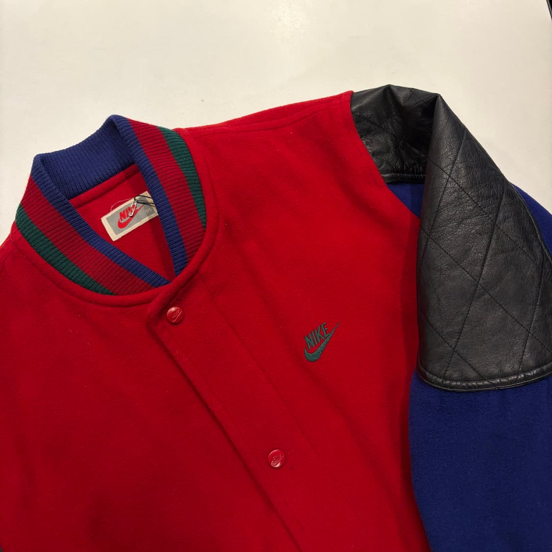 [95] 90s 나이키 올드스쿨 소가죽 스타디움 바시티 자켓 D482 상품이미지3