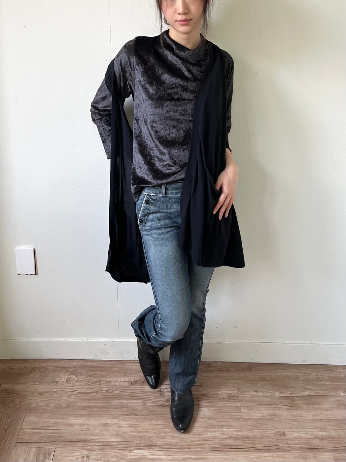 BAPE 아카이브 블랙 가디건 상품이미지6