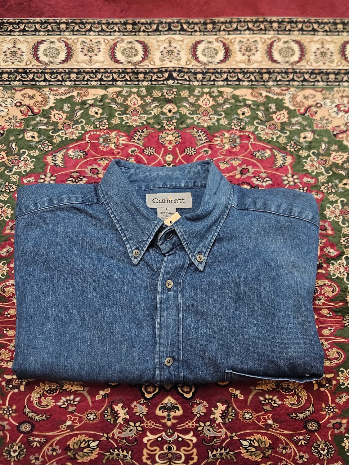 Carhartt Denim Button-Down Shirt 상품이미지1