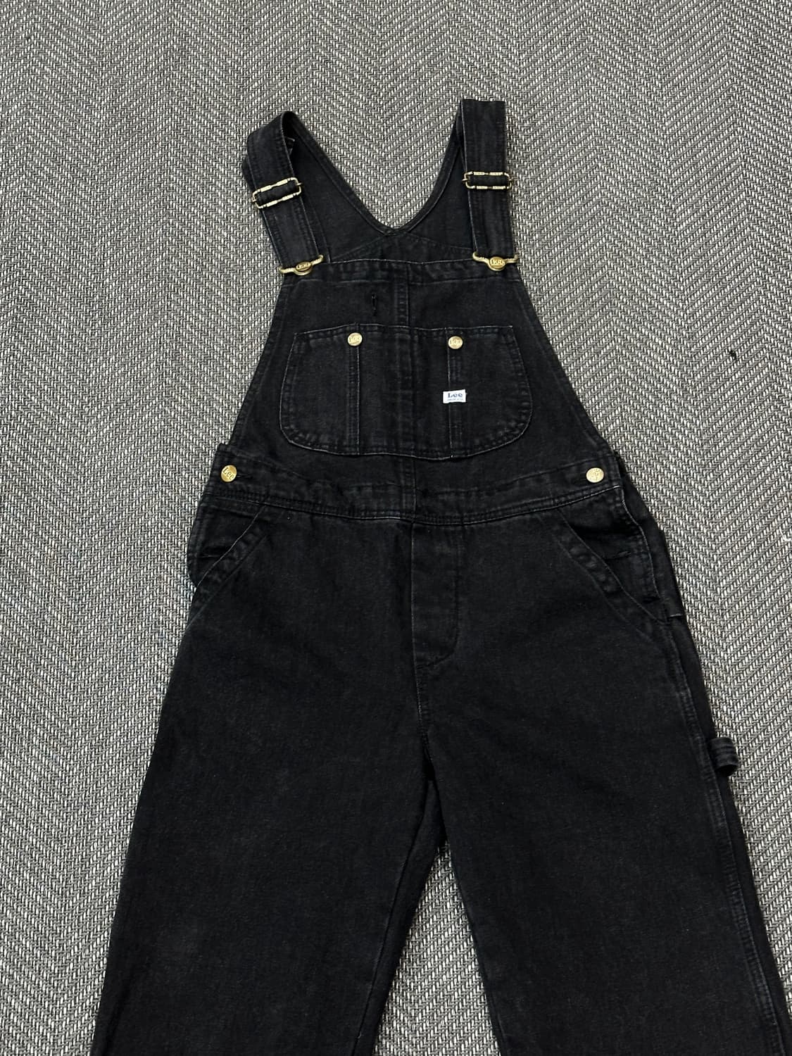 Lee 리 흑청 데님 오버롤 멜빵팬츠 상품이미지2