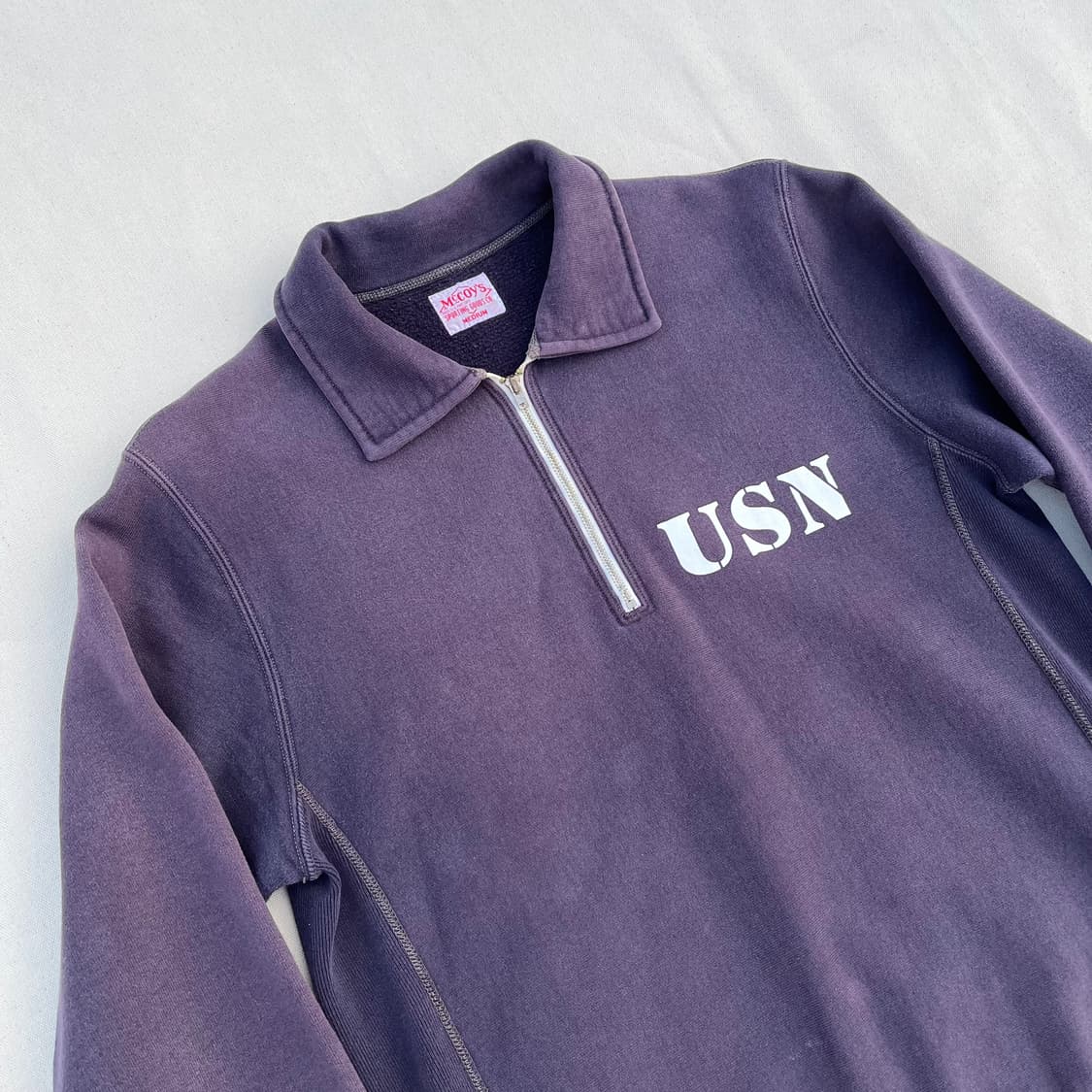 리얼맥코이 스웻 하프집업 상품이미지2