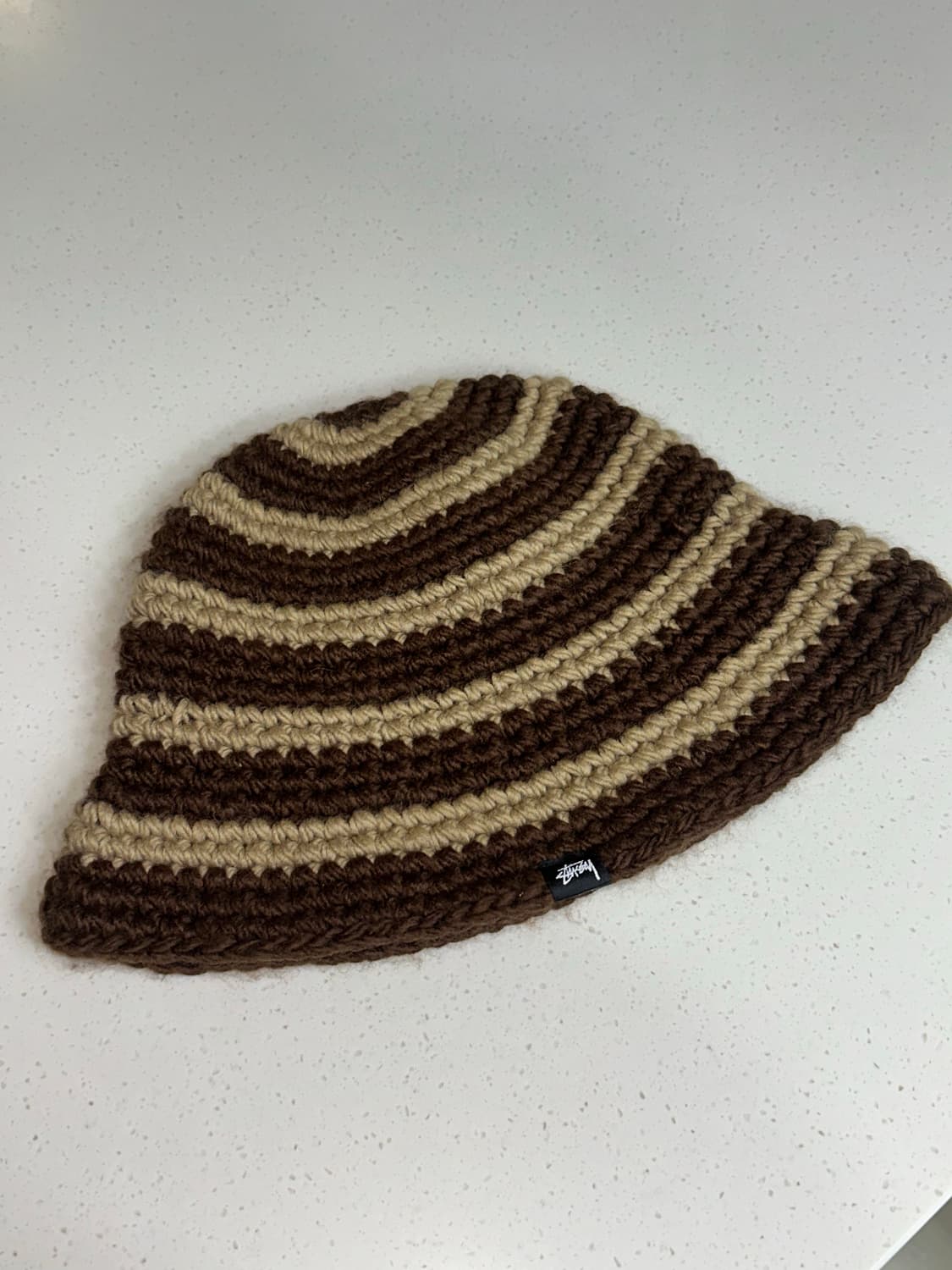 Stussy 스투시 스월 니트 버킷햇 브라운 상품이미지4