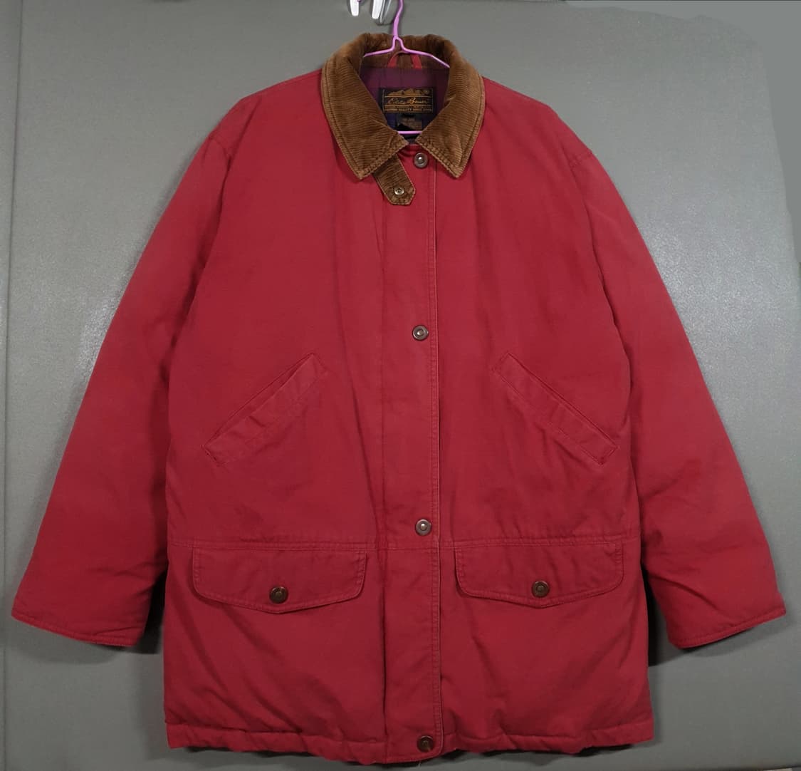 희귀 에디바우어 코듀로이 카라 카구스다운 초어 필드 워크 자켓 패딩 점퍼 상품이미지1