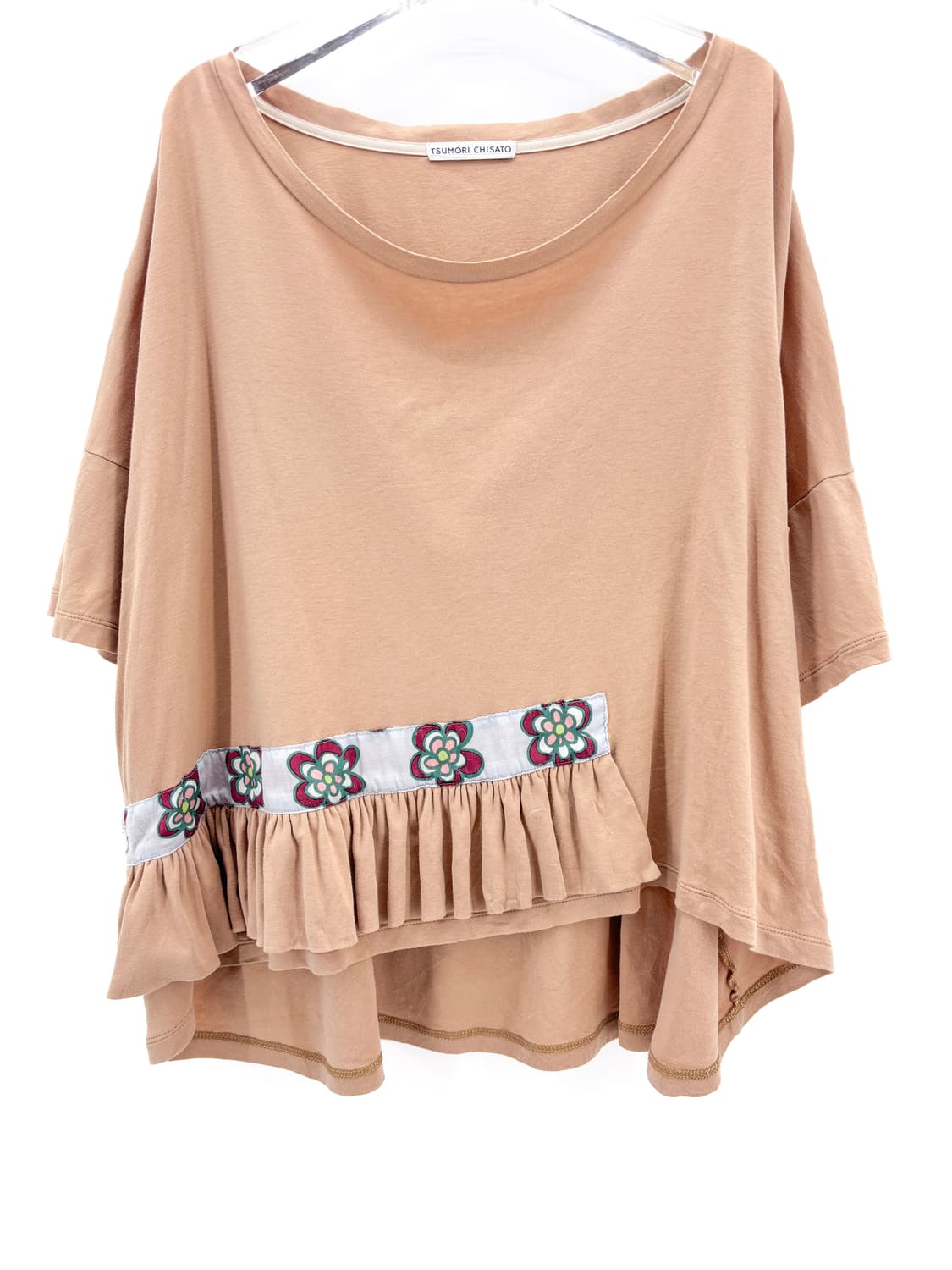 츠모리 치사토 플레어 플라워 패치 티셔츠 상품이미지5