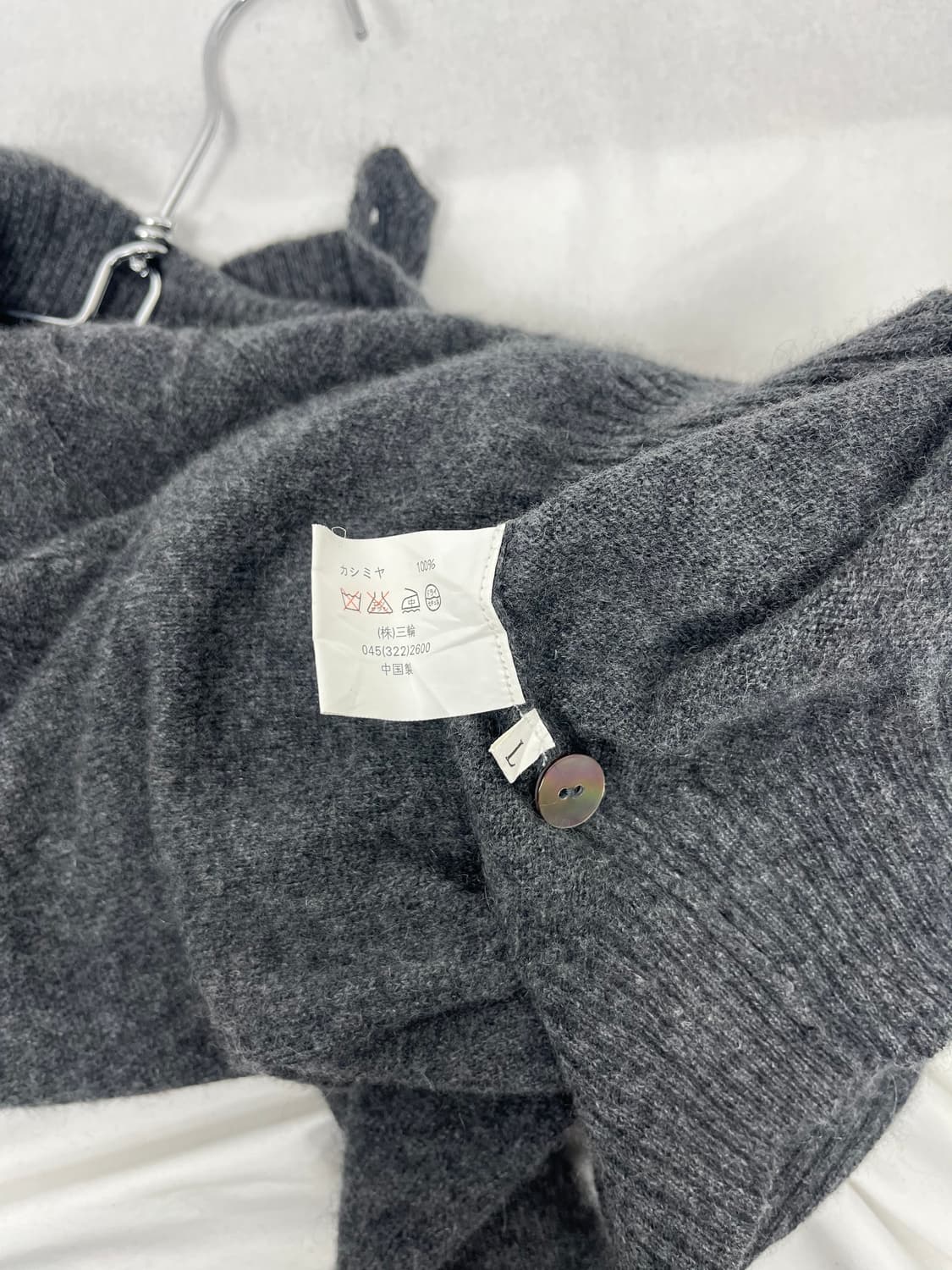 100% Cashmere 자개 단추 니트  상품이미지7