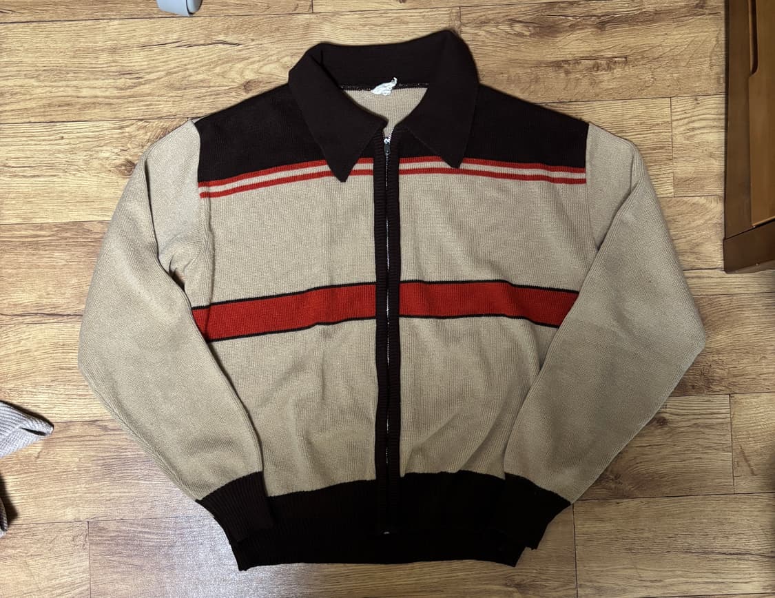 메이드 인 이태리 빈티지 니트집업 상품이미지1