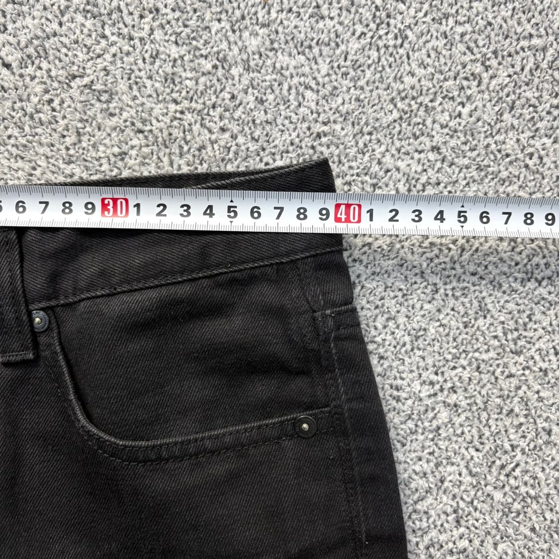 M 플랙진 흑청 데님 팬츠 0325J 상품이미지5