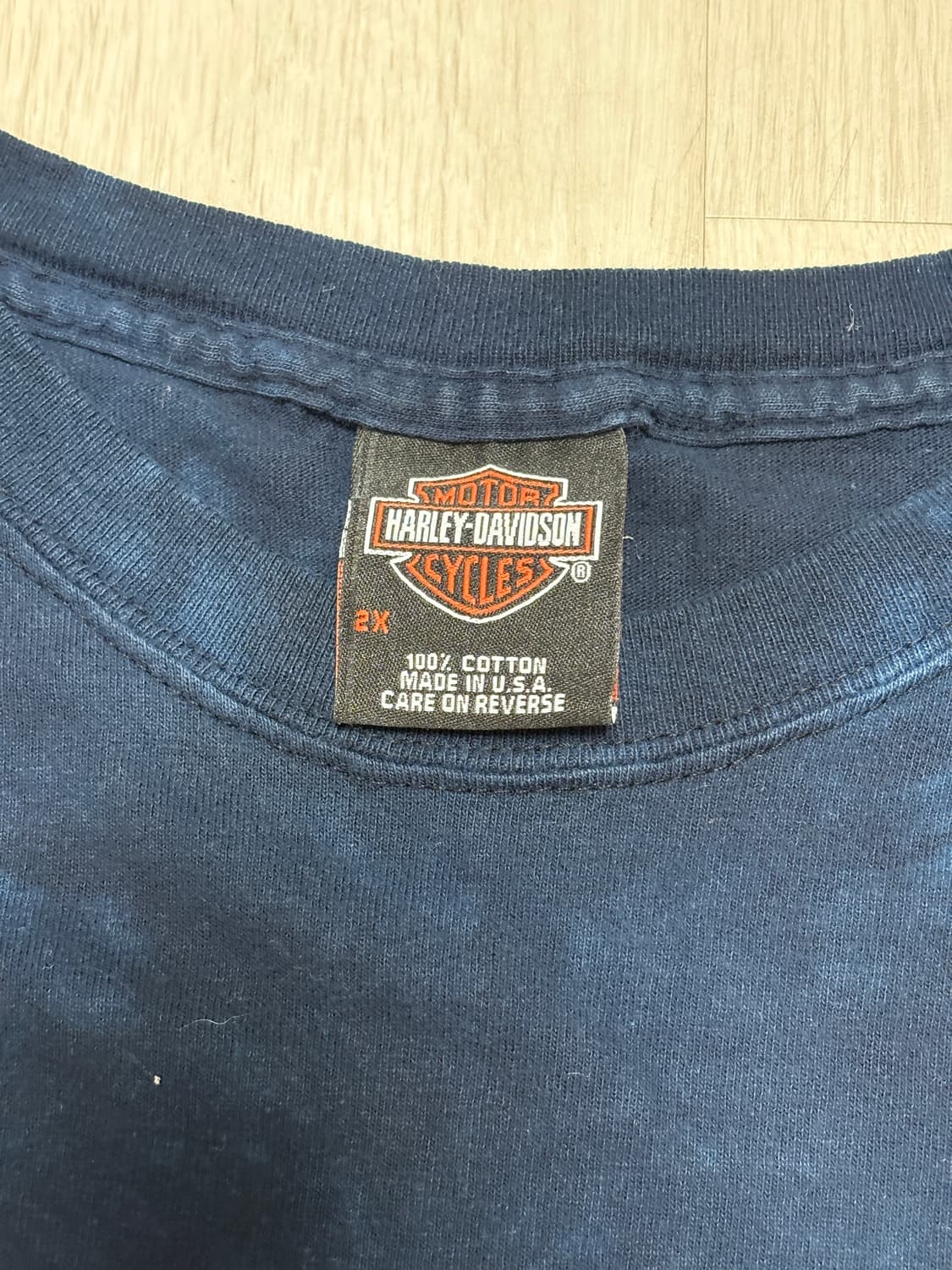 🇺🇸 90s 할리 데이비슨 타이다이 롱슬리브 블루 상품이미지5