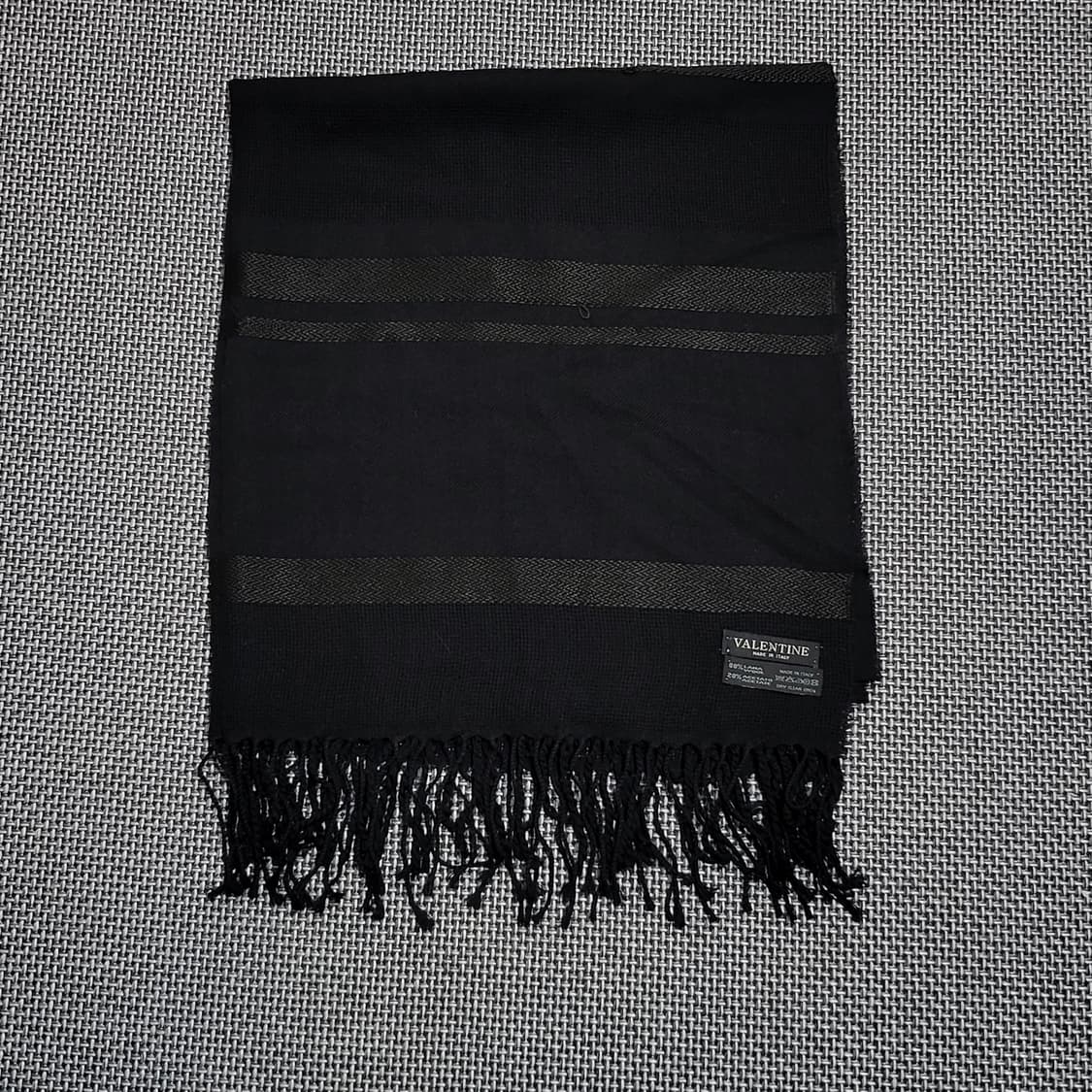 발렌타인 울 머플러 블랙 상품이미지2