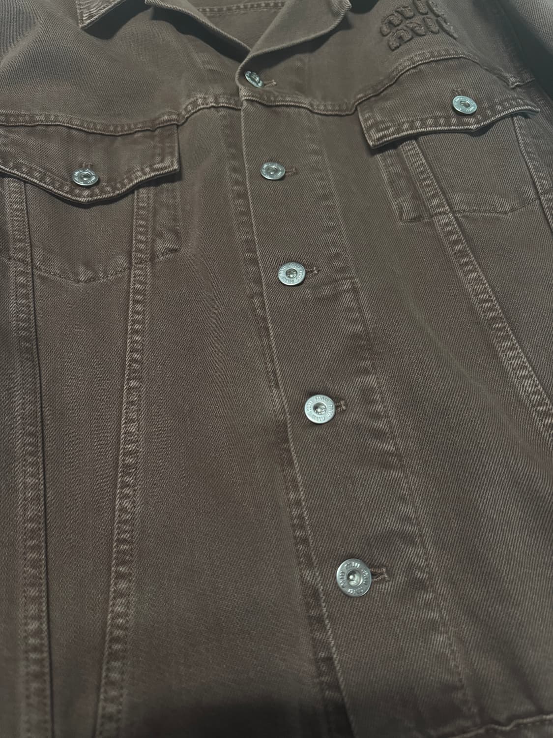 42) 미우미우 브라운 데님자켓 상품이미지4