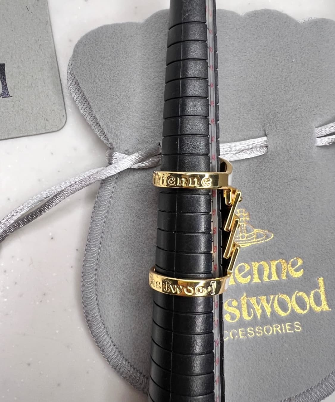 비비안웨스트우드 아카이브 골드화이트 아르테미스 너클링 반지 상품이미지7