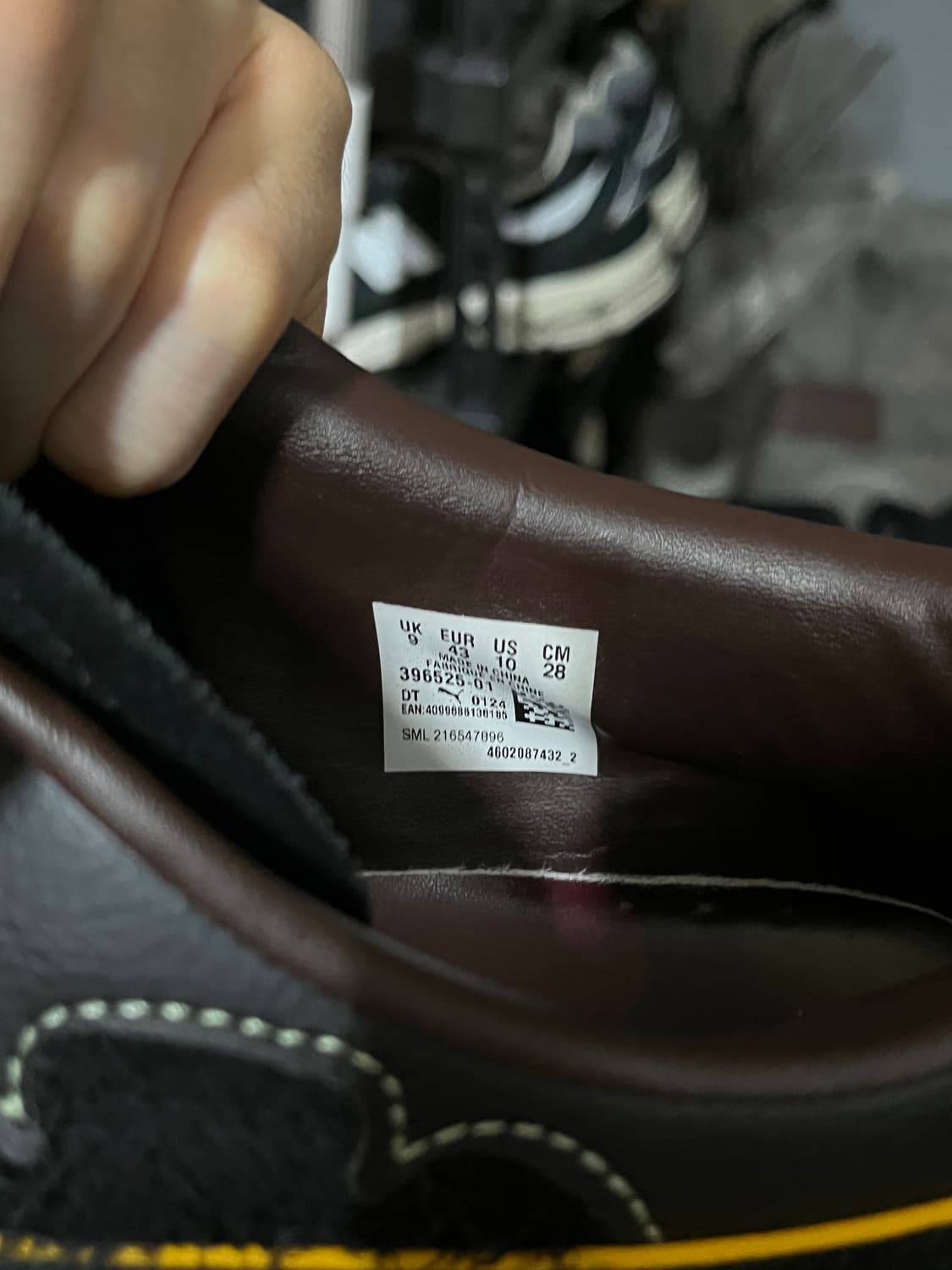 푸마 x 원피스 스웨이드 검은 수염 티치 스니커즈 블랙 다크 초콜릿 상품이미지7