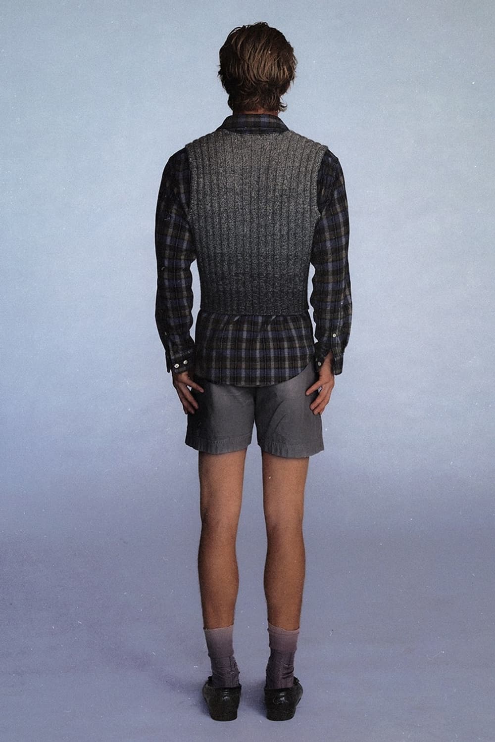 [S,M,L,XL]이알엘 ERL 26ss 체크 셔츠/그레이 상품이미지7