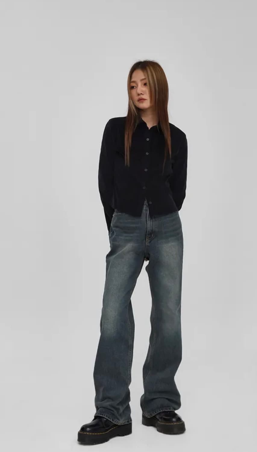 M사이즈와 교환 가능)블랙업 타미넛 부츠컷 중청 S 상품이미지1