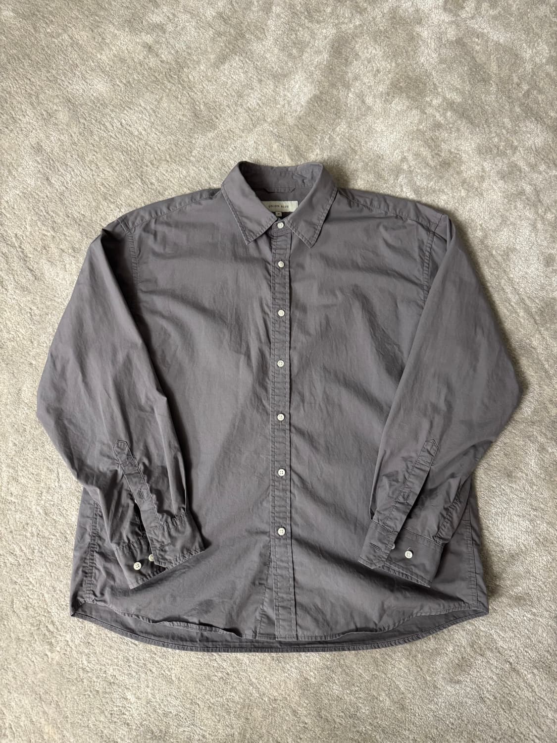 [유니온블루] 런드리 셔츠 네이비/차콜 M 상품이미지5