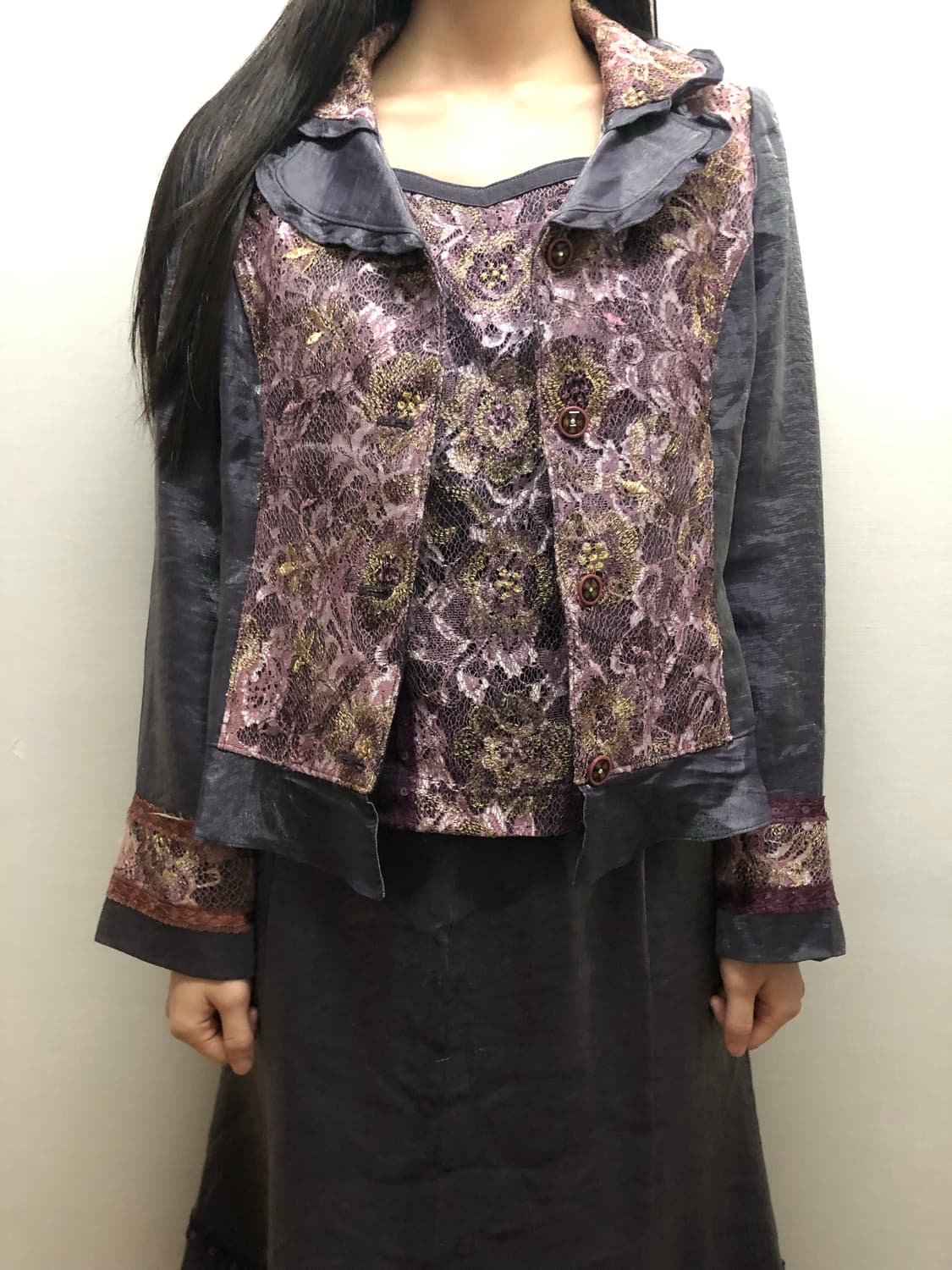 빈티지 퍼플 오리엔탈 셋업 상품이미지6