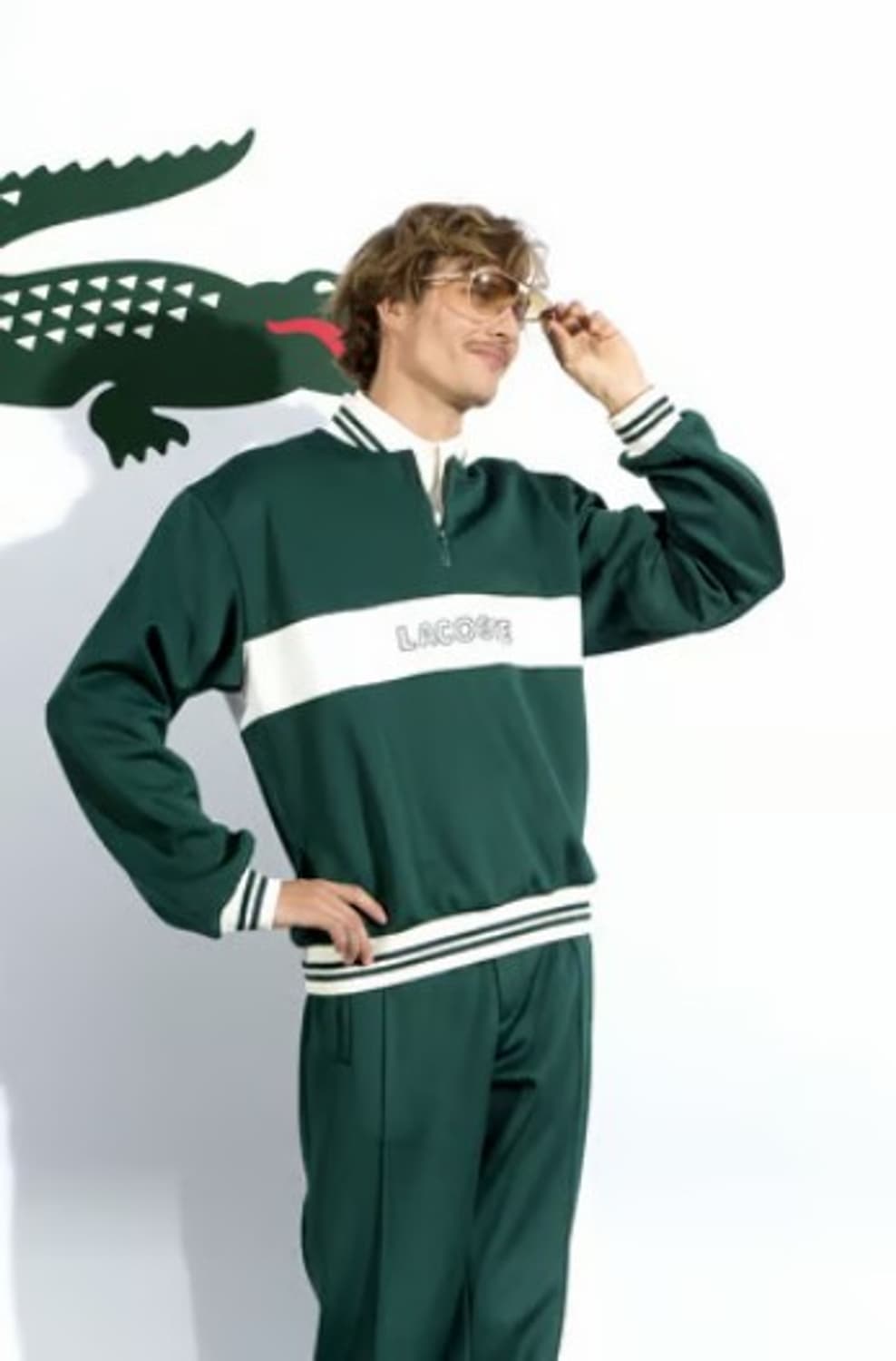 라코스테 헤리티지 아노락 반집업 스웻 셔츠  상품이미지8