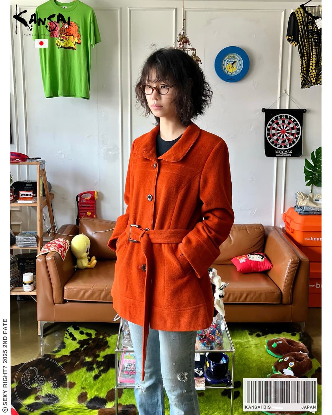 KANSAI BIS Vintage Belted Wool Coat 상품이미지1