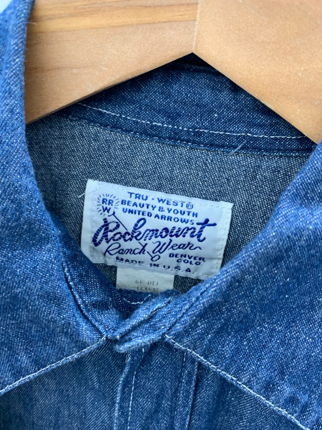 Rock mount ranchwear 데님 웨스턴 셔츠 상품이미지5