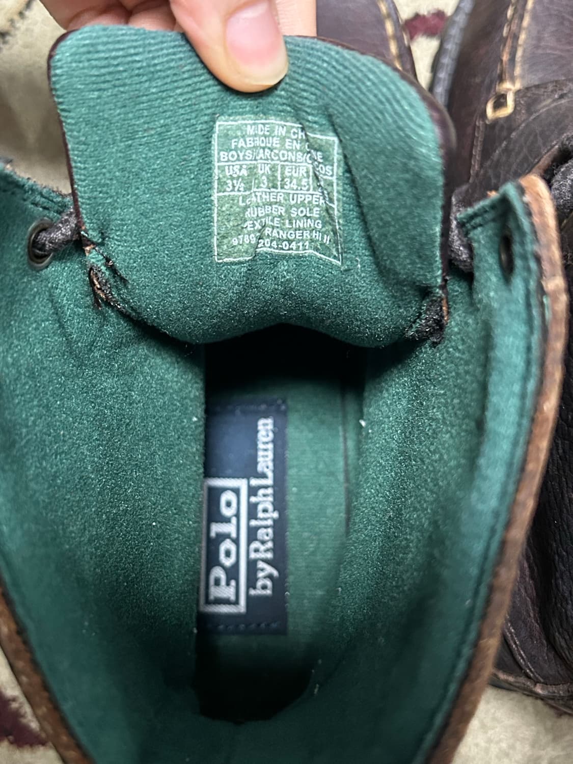 폴로 랄프로렌 가죽 레인저부츠 225 상품이미지5