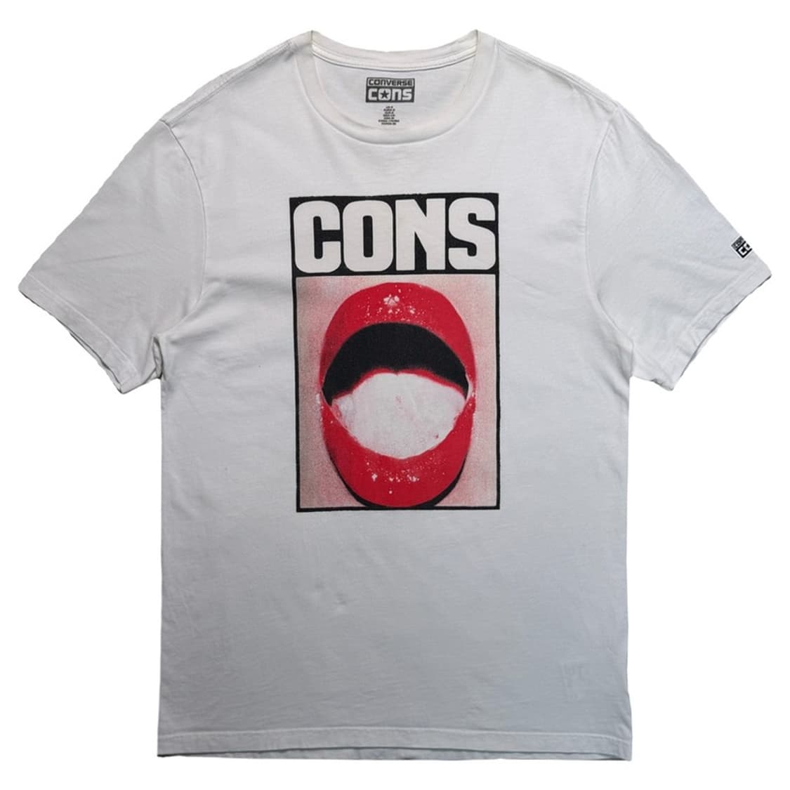 컨버스 컨스 립스 반팔 티셔츠 화이트 S 상품이미지1