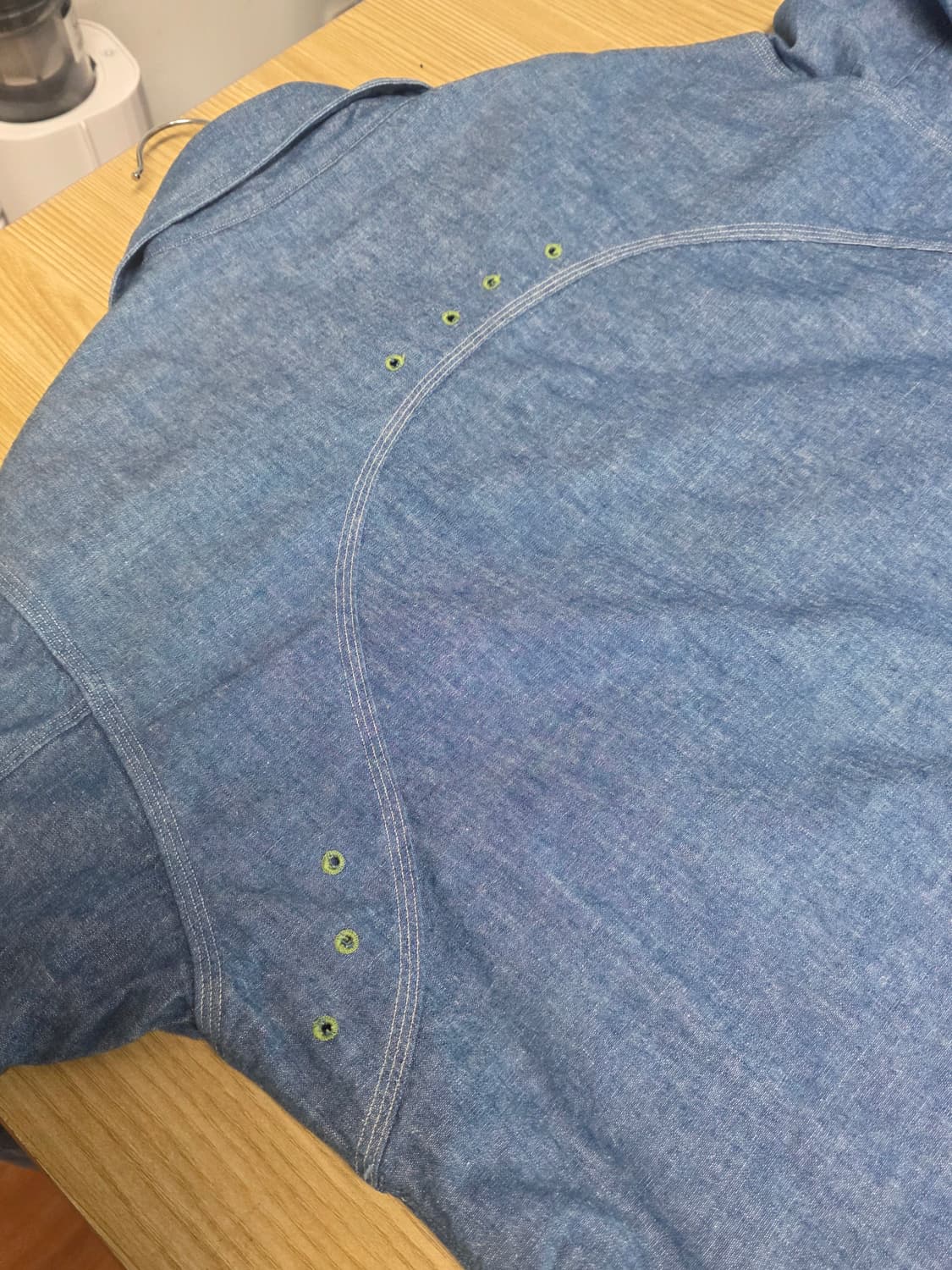 웨어하우스 Lot 3040 빈티지 트리플 스티치 샴브레이 셔츠 L(40) 상품이미지3