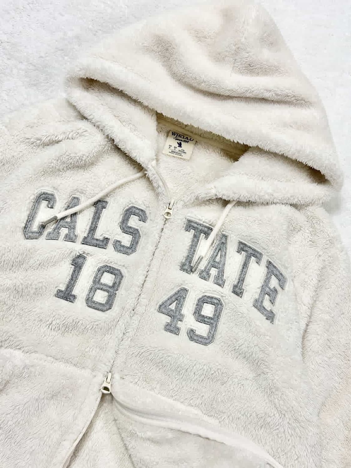 후아유 크림 투웨이 뽀글이 후드집업 상품이미지6