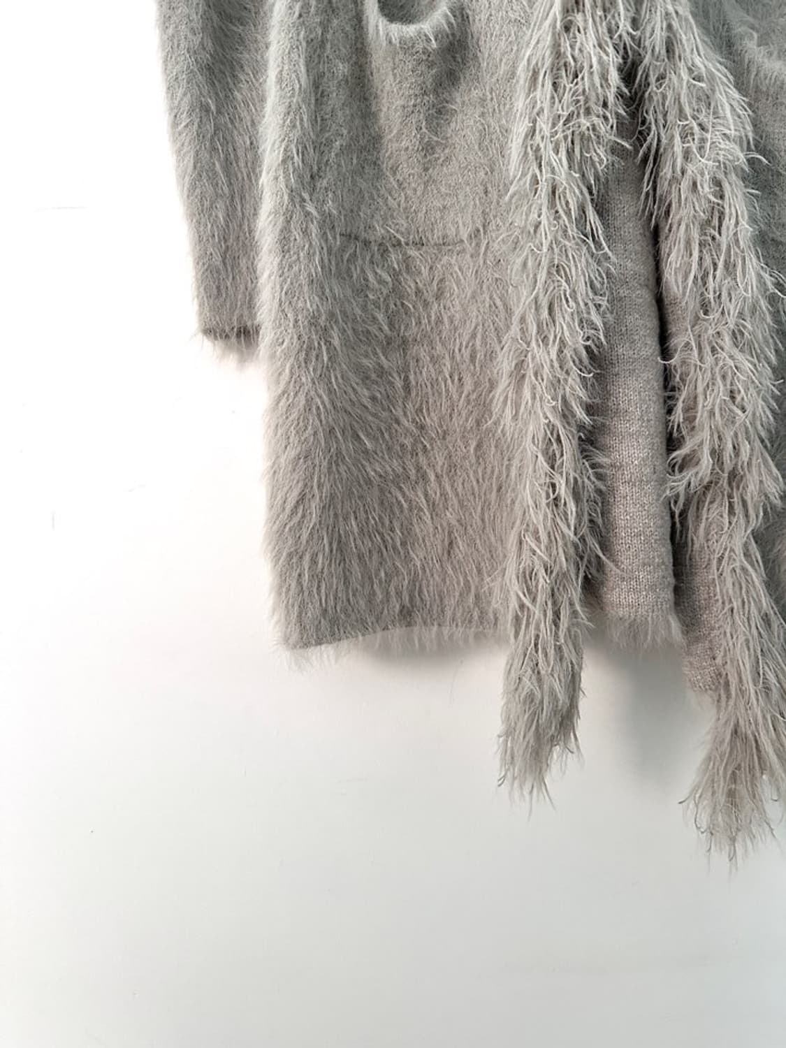 Boucle hoody open cardigan / grey 상품이미지4