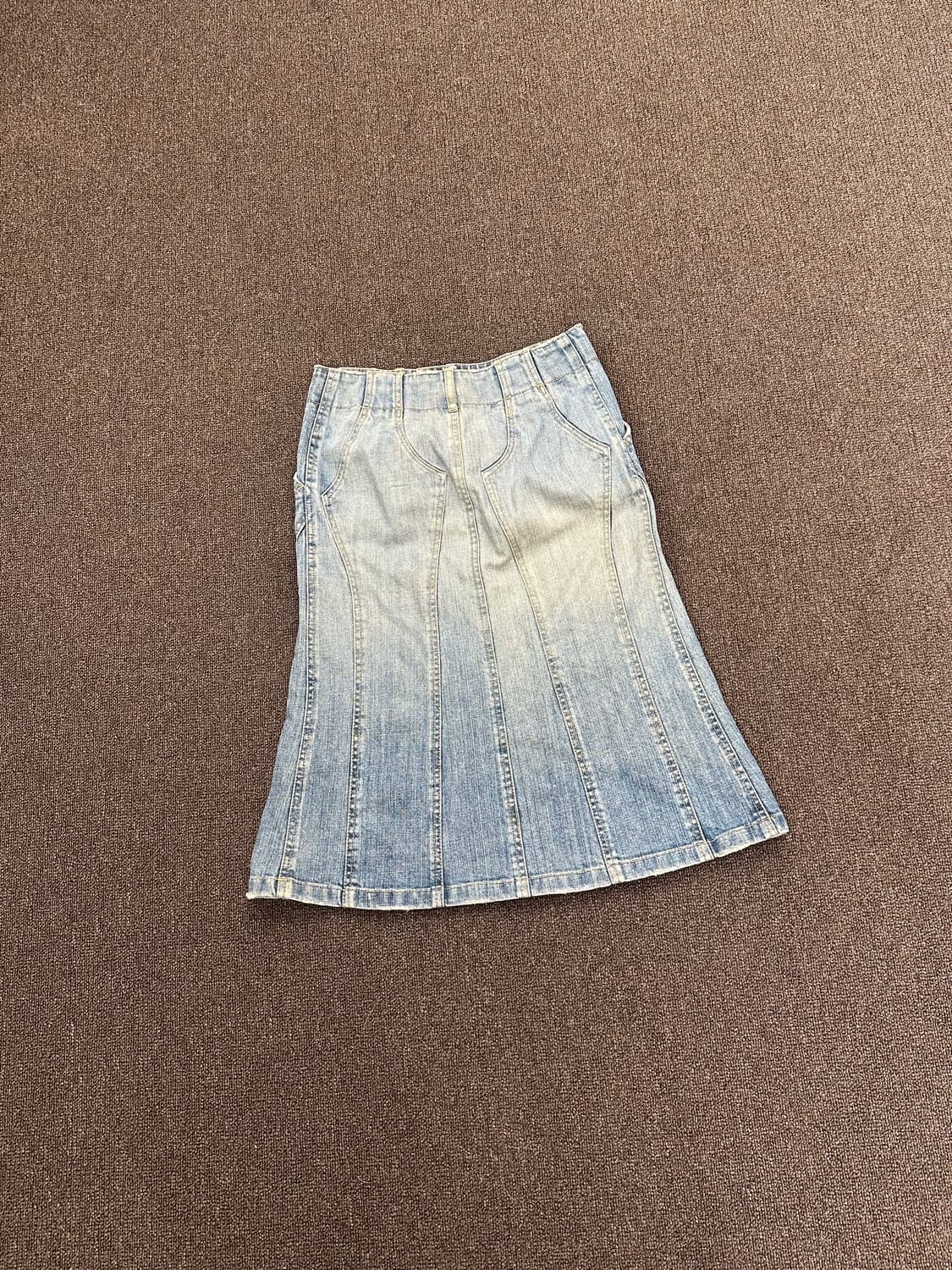 38)Japanese vintage 워싱 데님 미디 스커트 상품이미지6