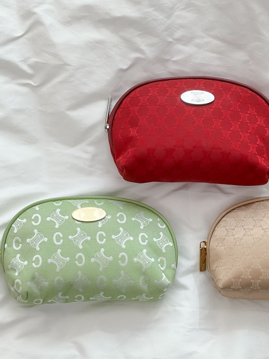 [새상품] celine / 셀린느 파우치 옐로우그린 상품이미지1