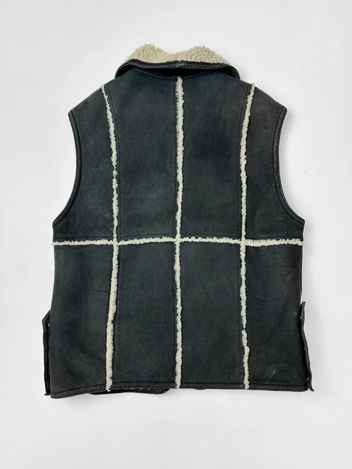 MOTTO 90's 양가죽 양피 무스탕 베스트 PN5529 상품이미지4