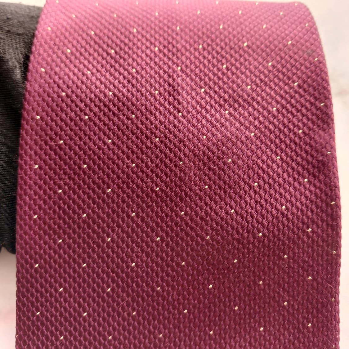 피에르 발망 실크 버건디 도트 넥타이 9.2cm A등급 A18650
 상품이미지7