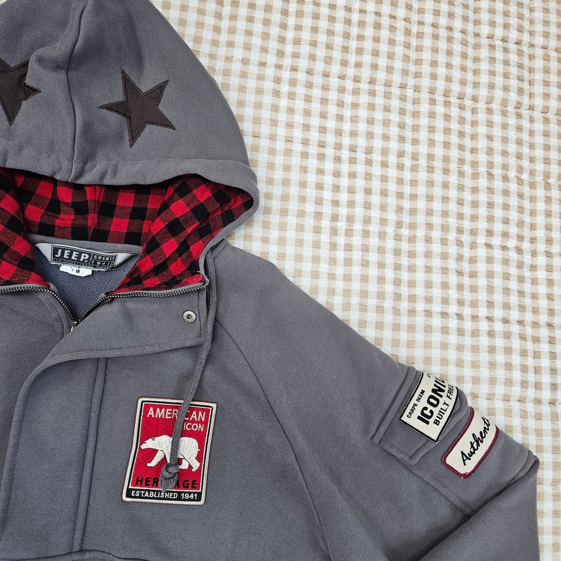 지프 오버핏 후드티 남자100 상품이미지3