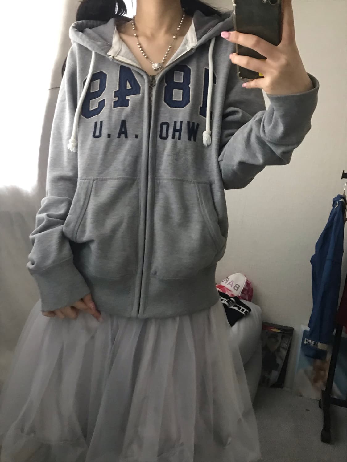 후아유 그레이 후드집업 상품이미지6