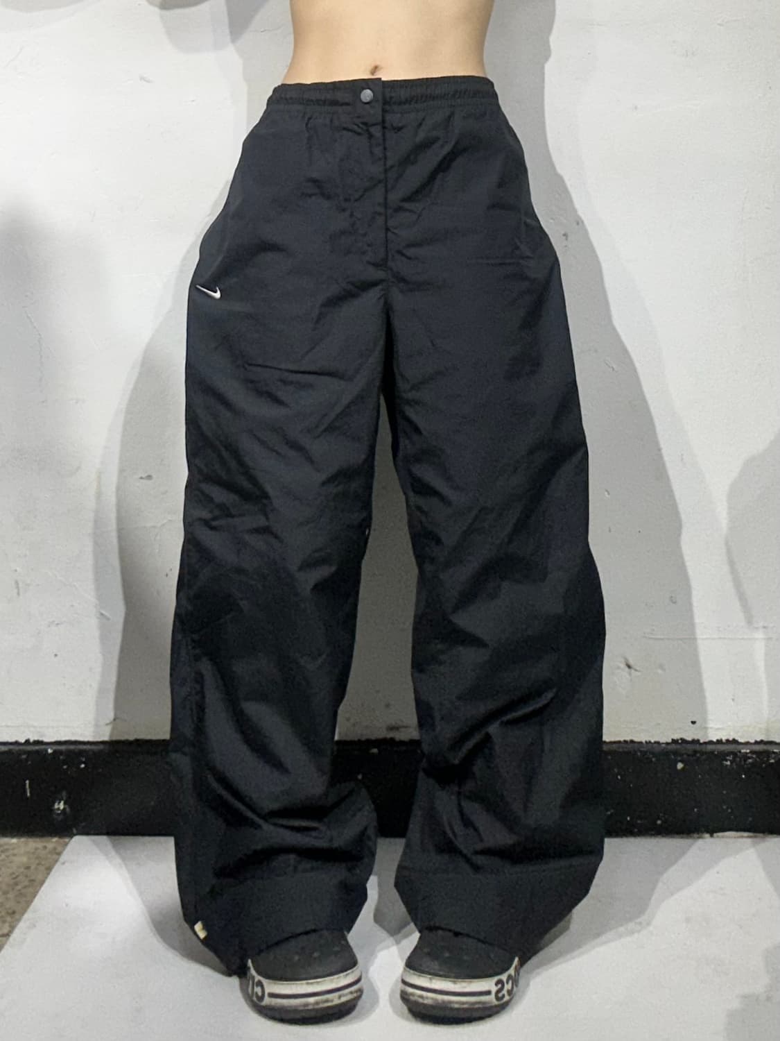 00s 나이키 블랙 와이드 트랙 팬츠 XL 상품이미지2