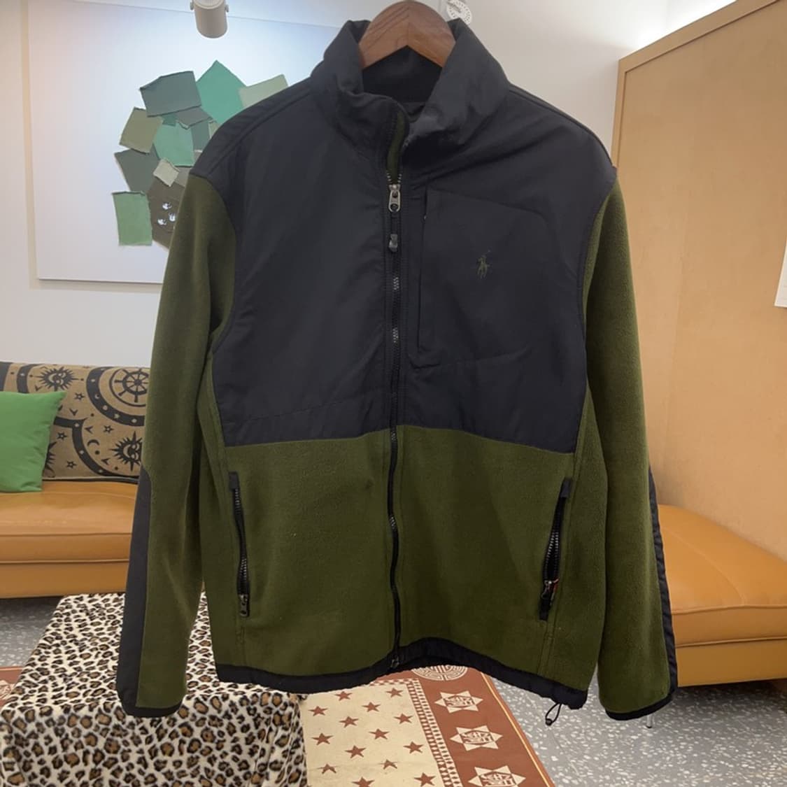 폴로 랄프로렌 폴라텍 레트로 말차 딥카키 배색 후리스 M C09061 상품이미지3