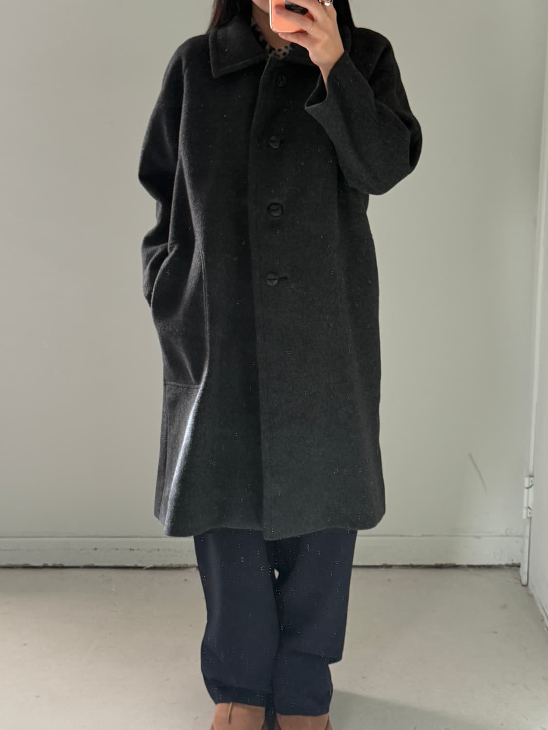 일본빈티지 클래식 롱코트 상품이미지2