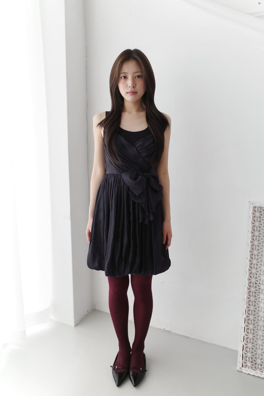 ribbon shirring dress 상품이미지4