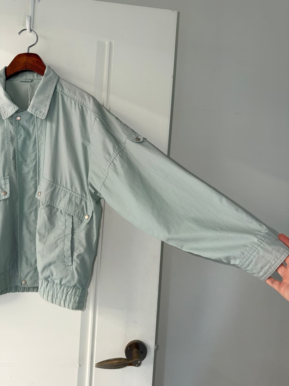 일본빈티지 민트초코 봄버자켓  상품이미지8