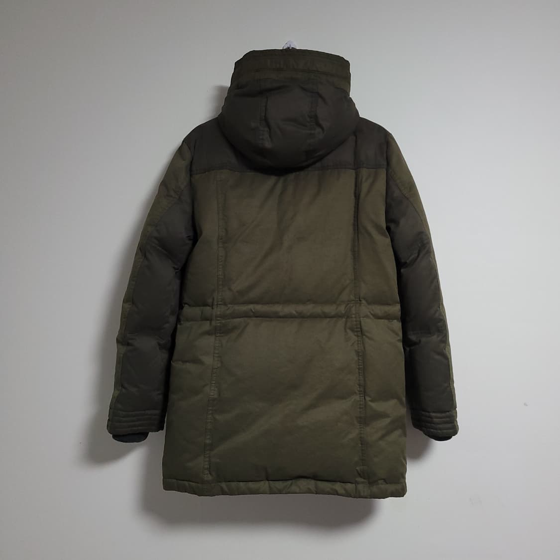 (M) GUESS 게스 카키색 후드 야상형 롱 코트 패딩 상품이미지6