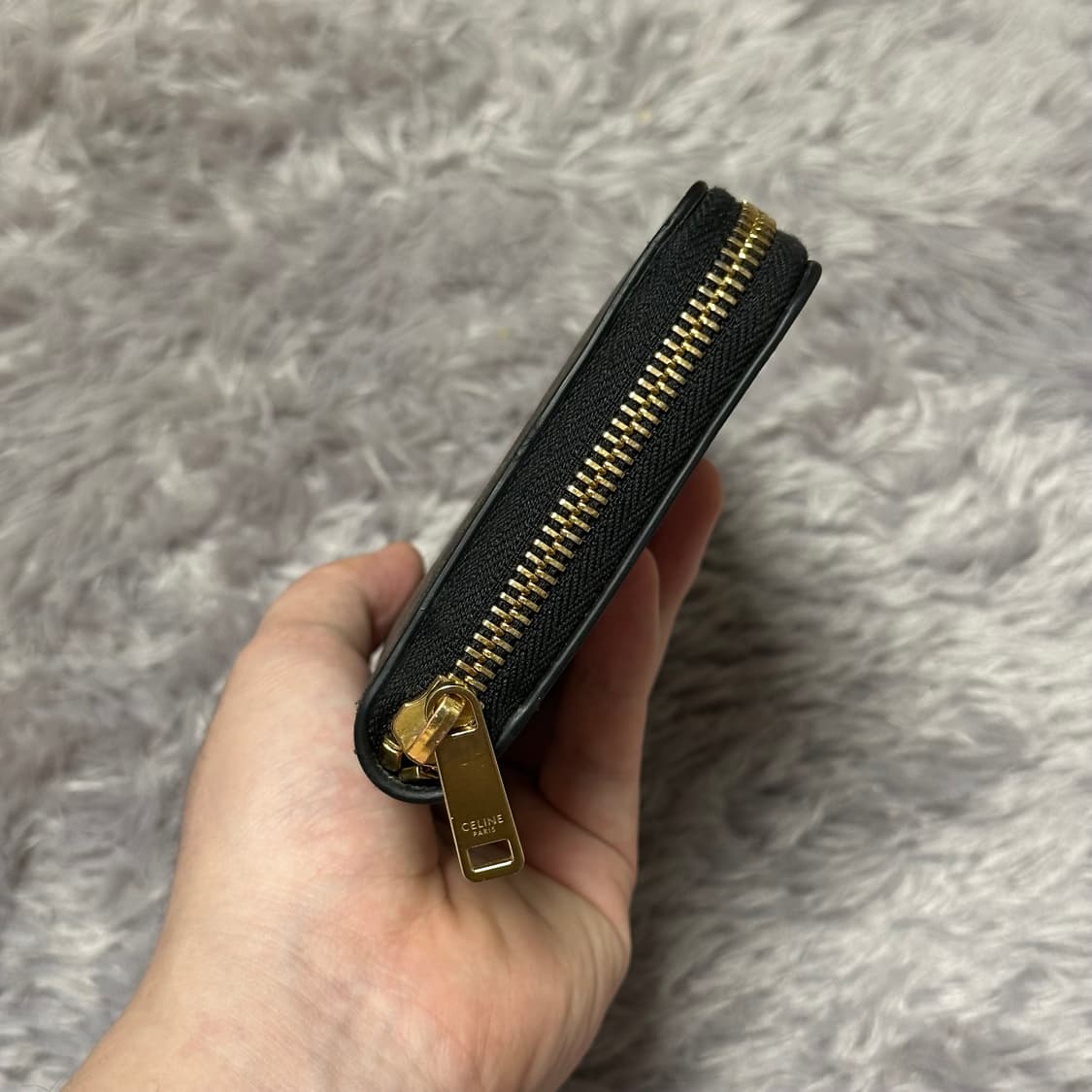 [정품 OS] 셀린느 트리옹프 캔버스 라지 지퍼돌이 장지갑 상품이미지5