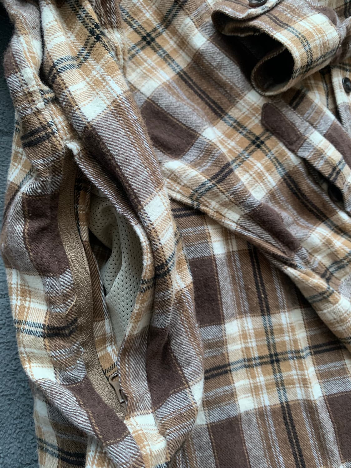 라퍼지스토어 코듀로이 칼라 빅 오버 체크 셔츠자켓L 상품이미지5