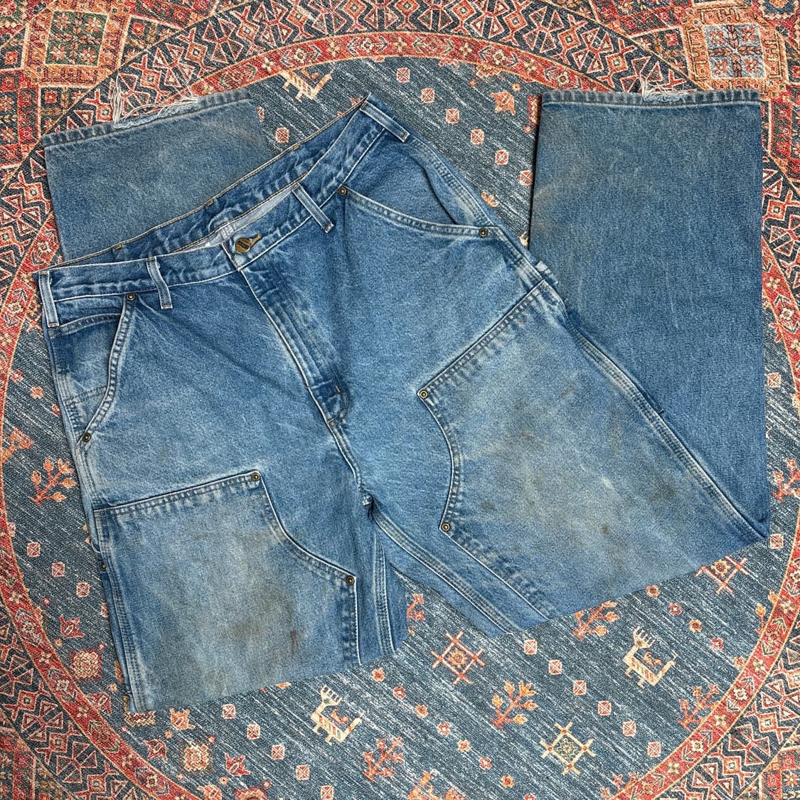 칼하트 가죽탭 더블니 카펜터팬츠 상품이미지4