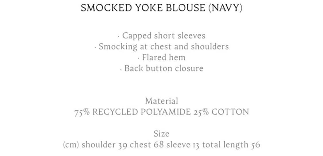코스모스 cossmoss smoked yoke blouse 상품이미지3
