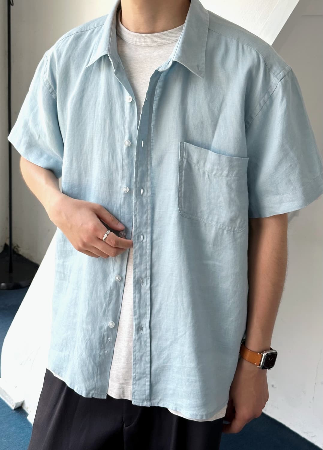 Pure linen H/S shirt 상품이미지9