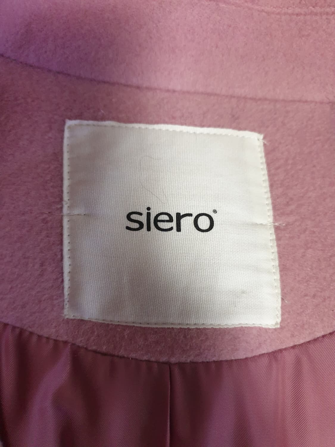 SIERO 시에로 코쿤핏 라그랑소매 울 코트 핑크 (XS) 상품이미지3