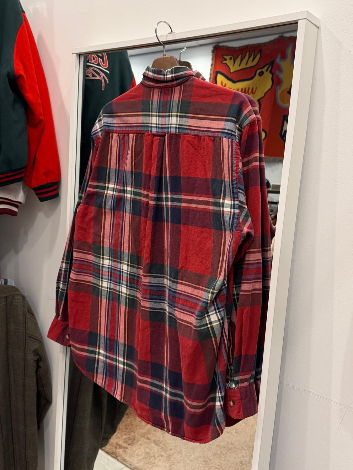 90s Nautica 노티카 코튼 플라넬 체크 셔츠 상품이미지5