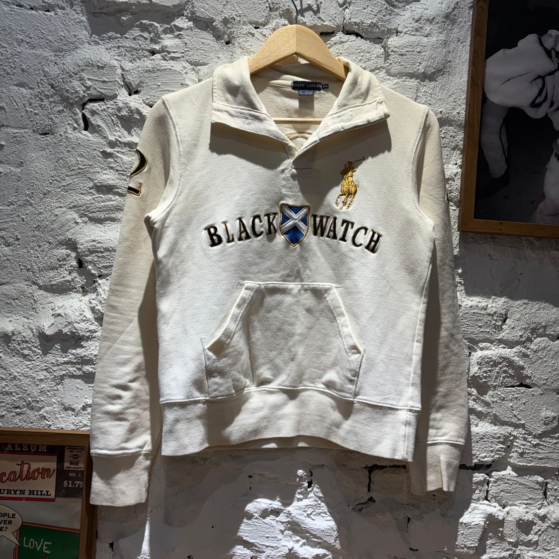 폴로 빅포니2 블랙와치 빈티지 반집업 맨투맨 상품이미지1