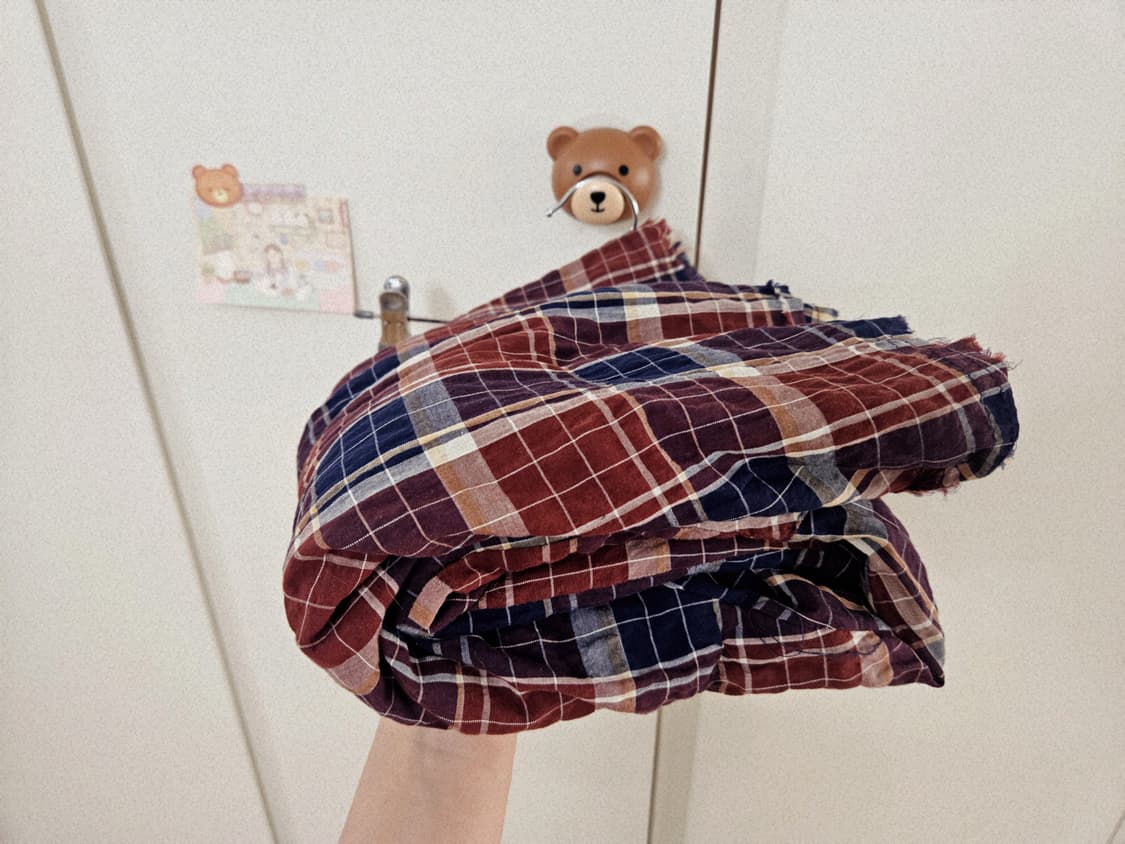 빈티지 언발 체크 맥시 롱스커트 상품이미지7