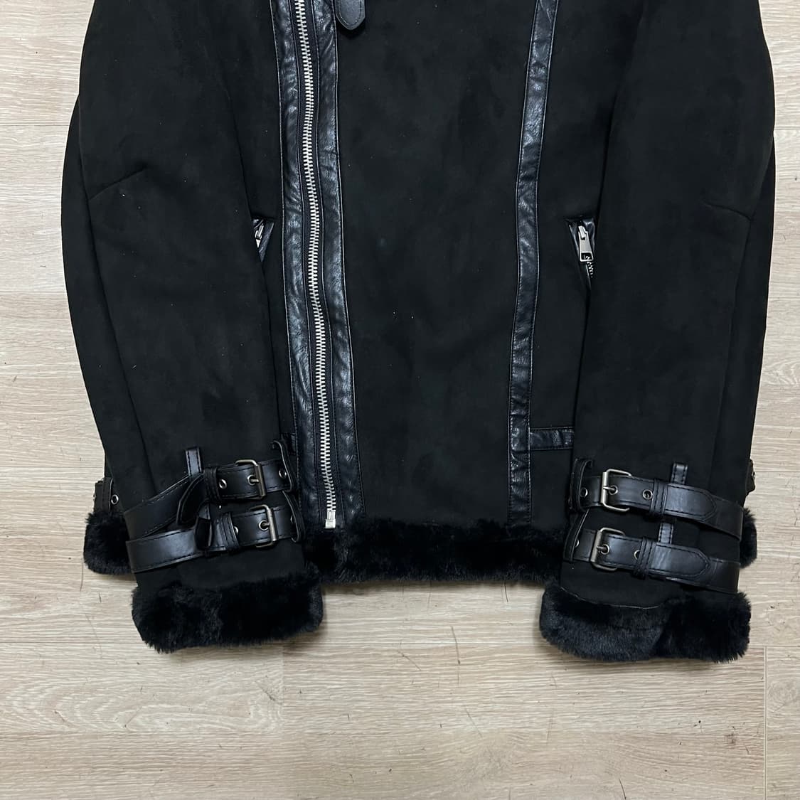 남성 스웨이드 무스탕 자켓 [블랙] L/100 상품이미지3